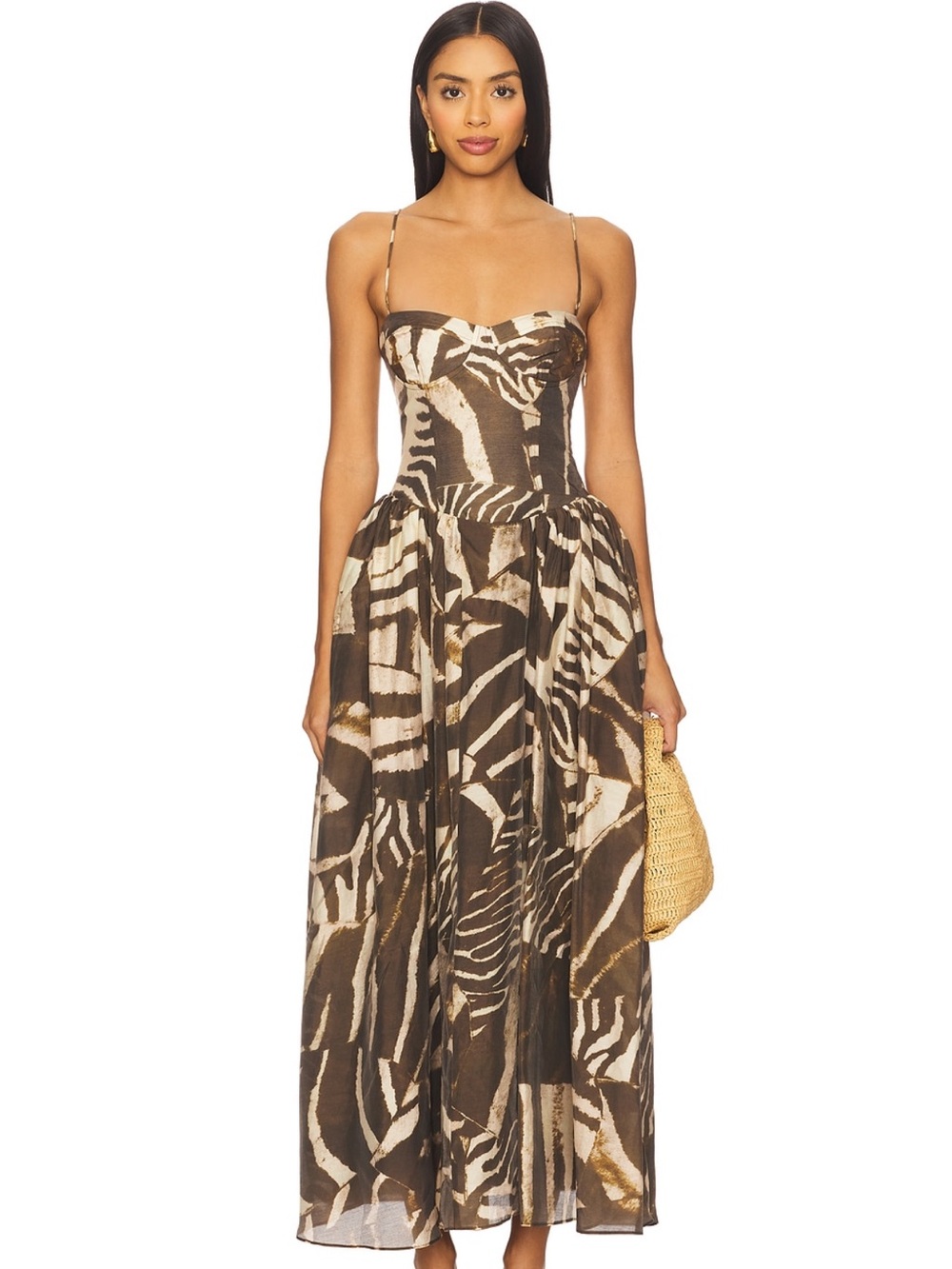 Bardot Estie Animal-Print Spaghetti-Strap Maxi Dress